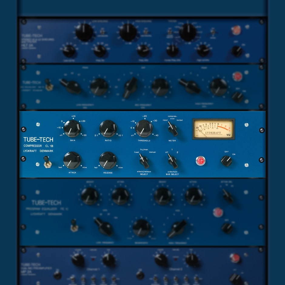 Der Tube-Tech CL 1B im Hardware Rack.