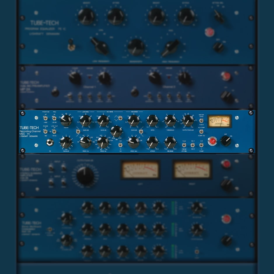 Der Tube-Tech MEC 1A im Hardware Rack.